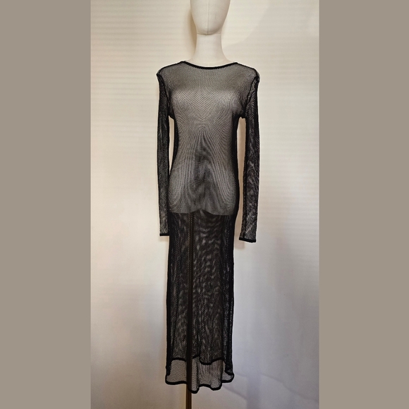 ZARA Long Fishnet Coverup Dress - Picture 2 of 14
